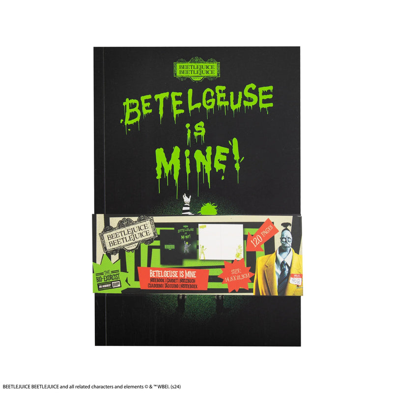 Beetlejuice Betelgeuse is Mine Softcover Notebook, rear view