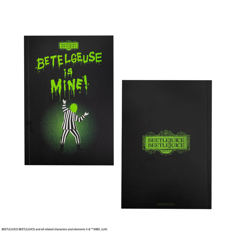 Beetlejuice Betelgeuse is Mine Softcover Notebook, side angle