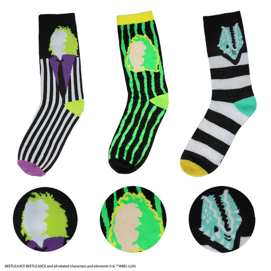 Beetlejuice Socks 3-Pack
