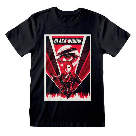 Marvel Black Widow Movie Poster T-Shirt collectible from Heroes Inc Dropship