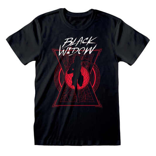 Marvel Black Widow Movie Text And Silhouette T-Shirt collectible from Heroes Inc Dropship