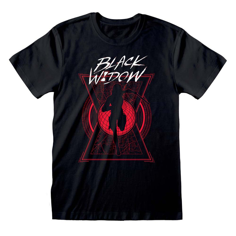 Marvel Black Widow Movie Text And Silhouette T-Shirt collectible from Heroes Inc Dropship