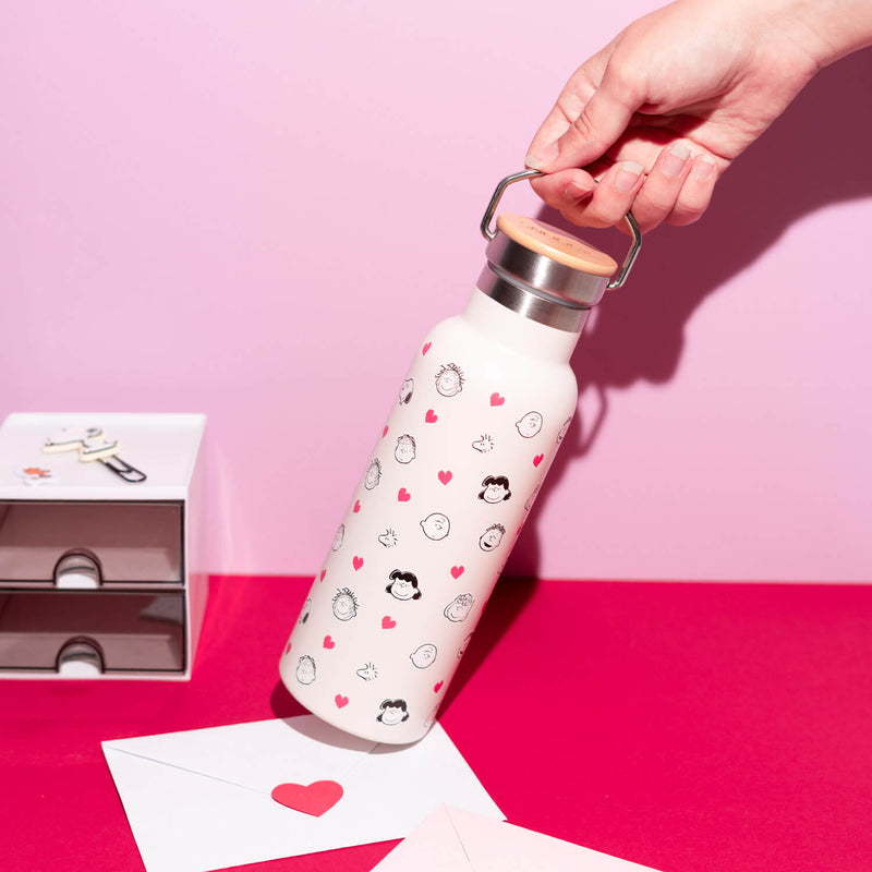 Snoopy Love Season Metal Water Bottle 500ml with Handle
