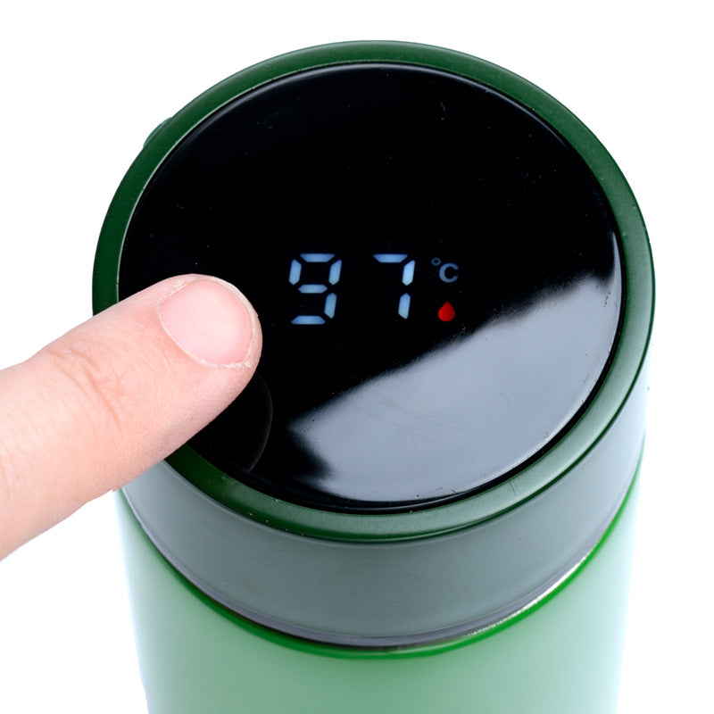Minecraft Creeper Stainless Steel Insulated Drinks Bottle 450ml With Digital Thermometer