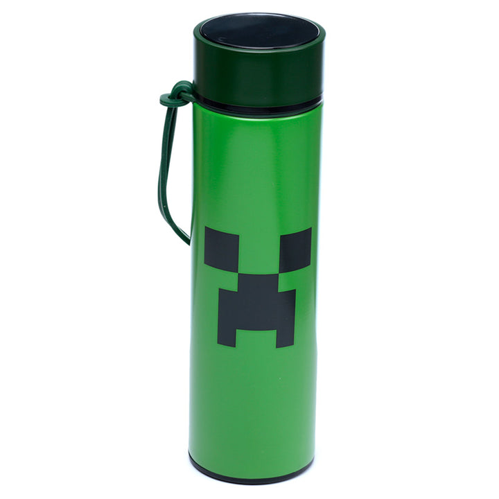 Minecraft Creeper Stainless Steel Insulated Drinks Bottle 450ml With Digital Thermometer
