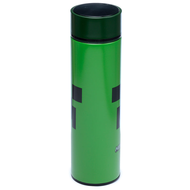 Minecraft Creeper Stainless Steel Insulated Drinks Bottle 450ml With Digital Thermometer