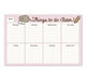 Weekly Planner Notepad A4 Pusheen Rose Collection