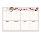 Weekly Planner Notepad A4 Pusheen Rose Collection