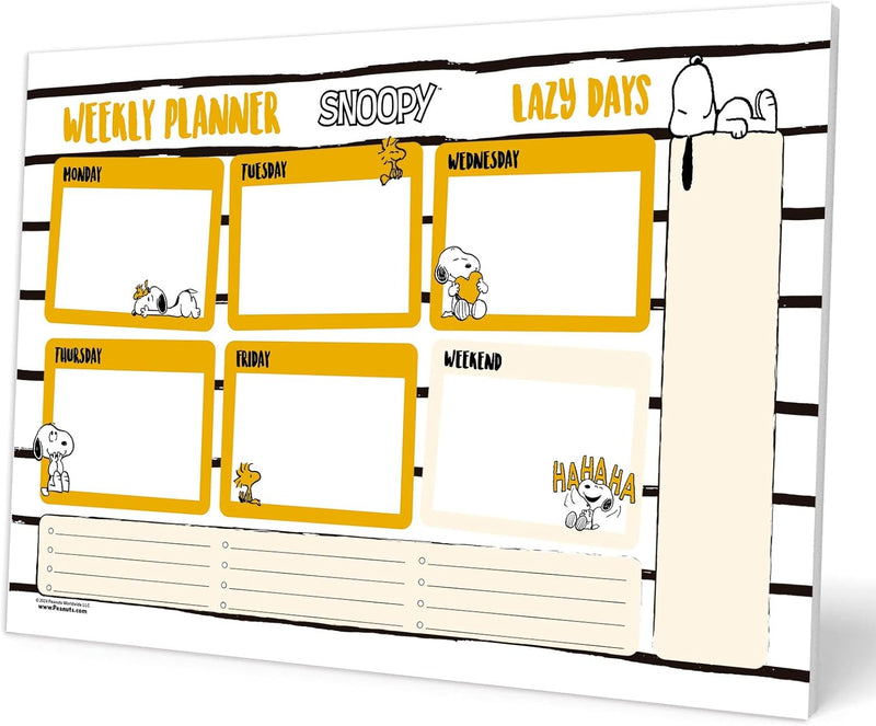 Weekly Planner Notepad A4 Snoopy Rebel with Paws