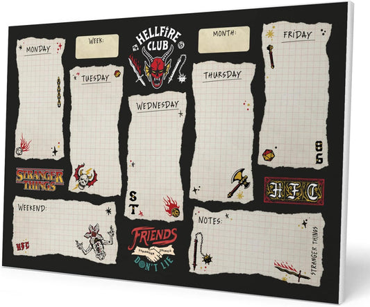 Stranger Things A4 Weekly Planner