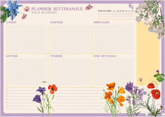 Kokonote Wild Flowers A4 Weekly Planner in English