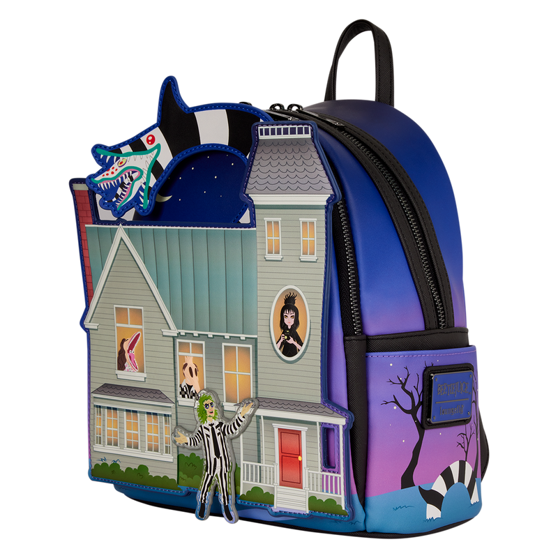Loungefly - Beetlejuice Deetz House Glow Mini Backpack back view