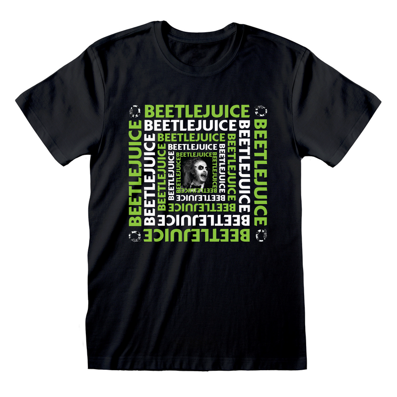Beetlejuice Repeated Name T-Shirt collectible from Heroes Inc Dropship
