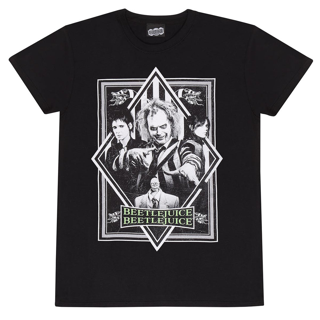Beetlejuice 2 BW Poster Plain Unisex Adults T-Shirt