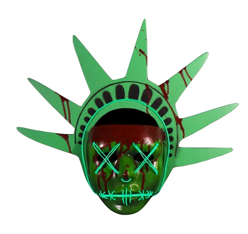 The Purge: Election Year Lady Liberty Light-Up Mask front view
