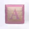 Pink Initial Baby Block Cube Cushion - 10 collectible from https://britishmade.gifts/