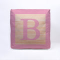Pink Initial Baby Block Cube Cushion - 10, alternate view