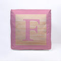 Pink Initial Baby Block Cube Cushion - 10, packaging shot
