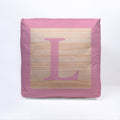 Pink Initial Baby Block Cube Cushion - 10, alternate view