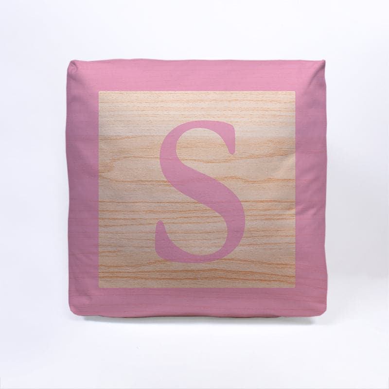 Pink Initial Baby Block Cube Cushion - 10, additional view