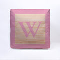 Pink Initial Baby Block Cube Cushion - 10, side angle