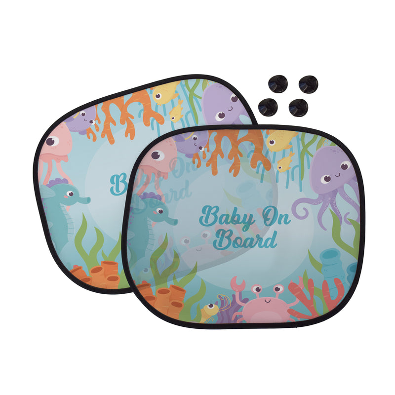 Baby On Board - Under The Sea Car Sun Shade - Set of 2 collectible from https://britishmade.gifts/