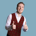 Bah Humbug - Trees - Novelty Costume Fancy Dress Waistcoat ( 4 sizes available ), side angle