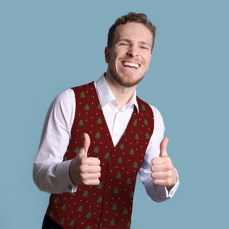 Bah Humbug - Trees - Novelty Costume Fancy Dress Waistcoat ( 4 sizes available ), side angle