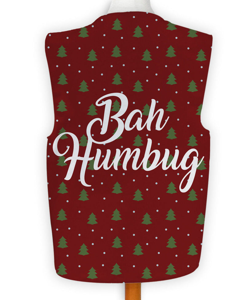 Bah Humbug - Trees - Novelty Costume Fancy Dress Waistcoat ( 4 sizes available ), close-up detail