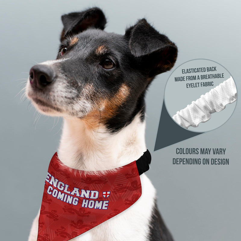 England Red Lion Pattern - Dog Bandana - 4 Sizes, close-up detail