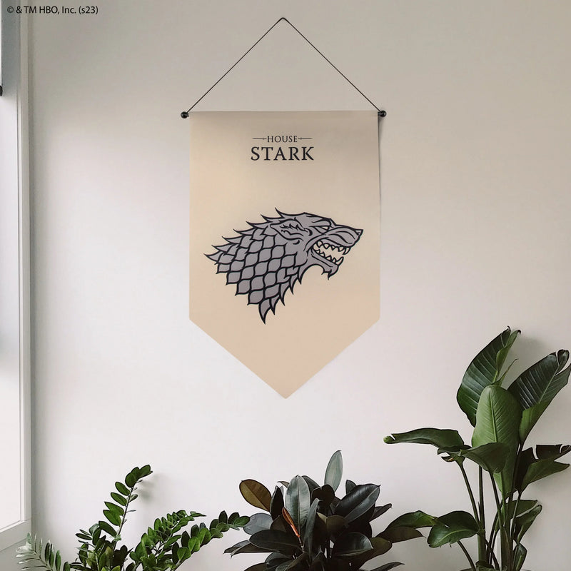 Game of Thrones Stark Sigil Banner, side angle