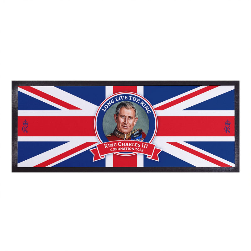 King Charles Coronation - Royal Portrait - Bar Runner collectible from https://britishmade.gifts/