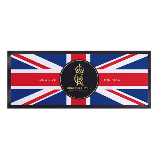 King Charles Coronation - Royal Monogram - Bar Runner collectible from https://britishmade.gifts/