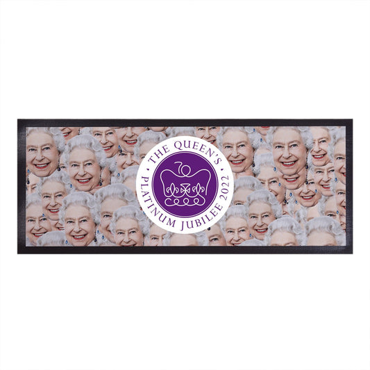 Jubilee - Queen Face All Over Bar Runner collectible from https://britishmade.gifts/