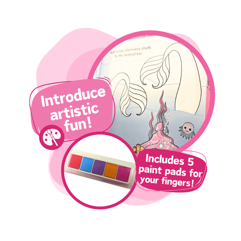 Barbie Finger Painting Book, side angle