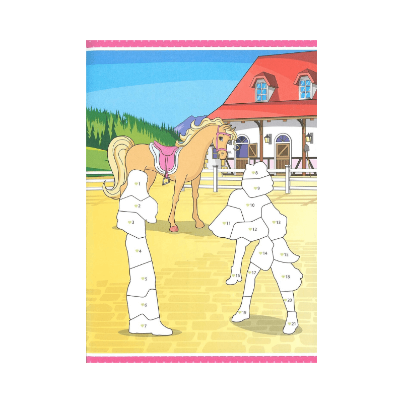 Barbie Sticker By Number Book, side angle