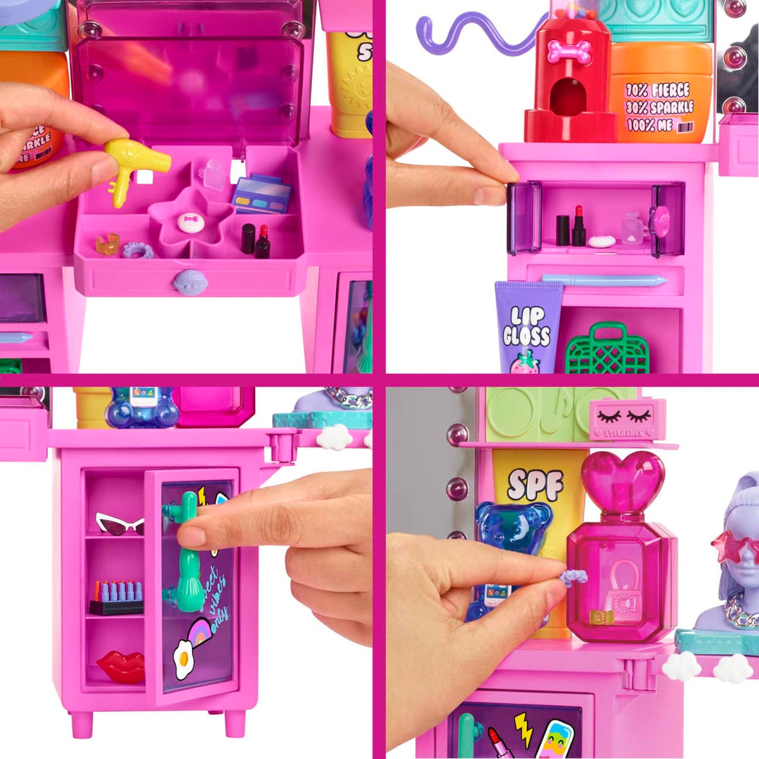 Barbie Extra Doll and Vanity Playset - Infinity Collectables  - #tag1#