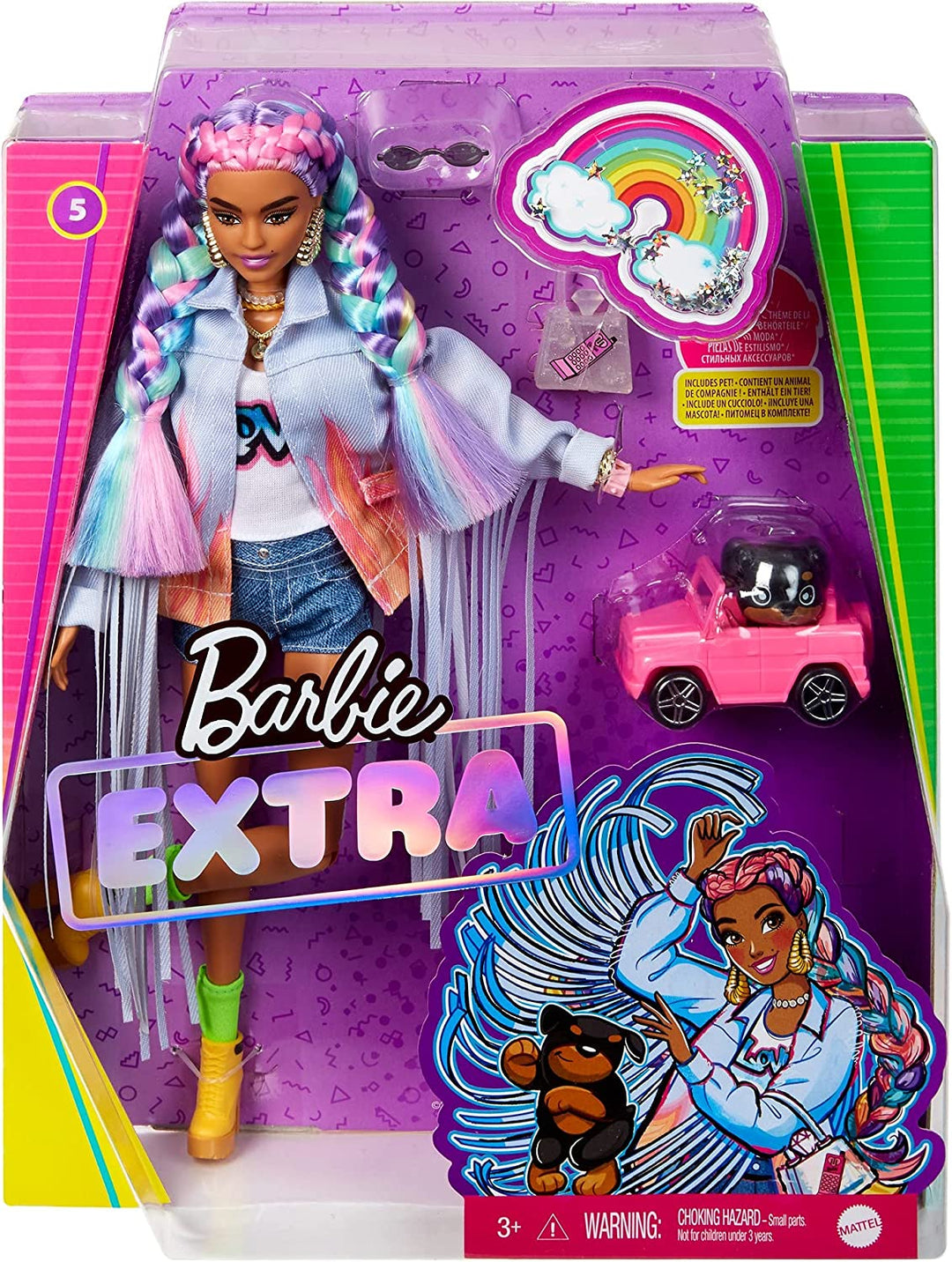 Barbie Extra Rainbow Braids Doll - Infinity Collectables  - #tag1#