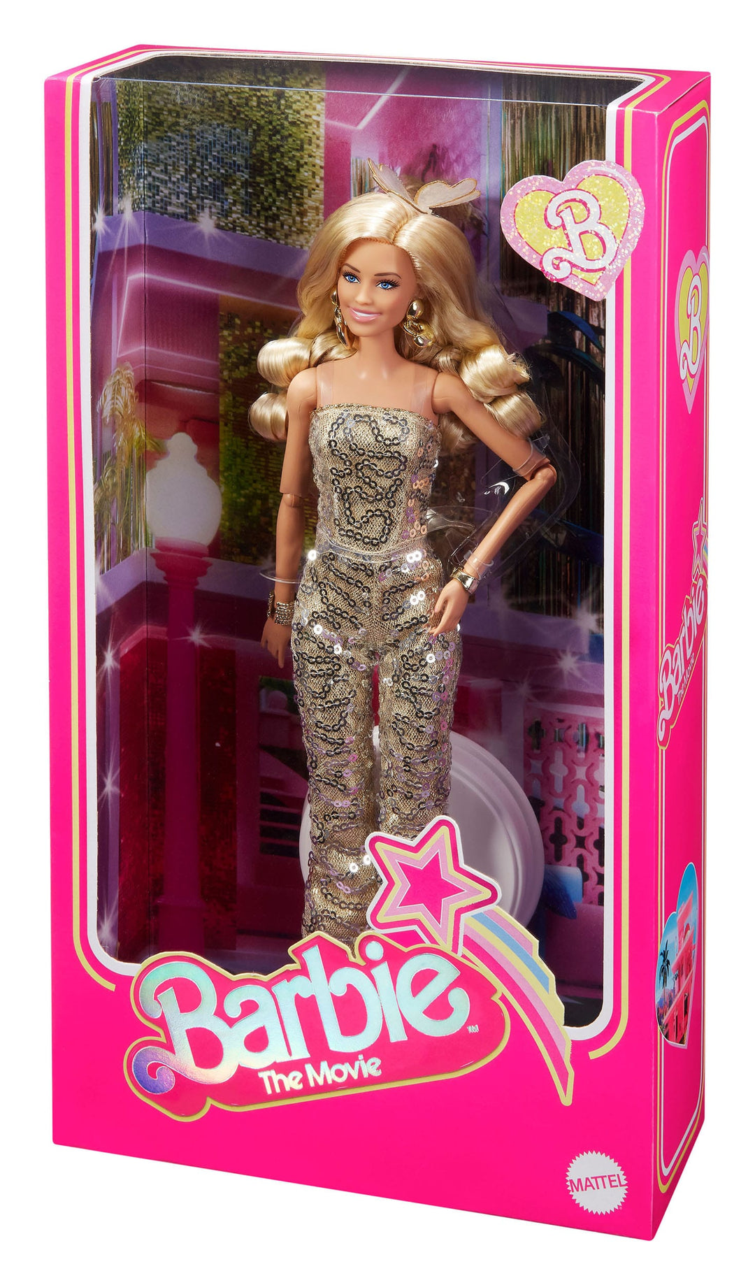 Barbie The Movie Doll Margot Robbie As Barbie In Gold Disco Jumpsuit - Infinity Collectables  - #tag1#