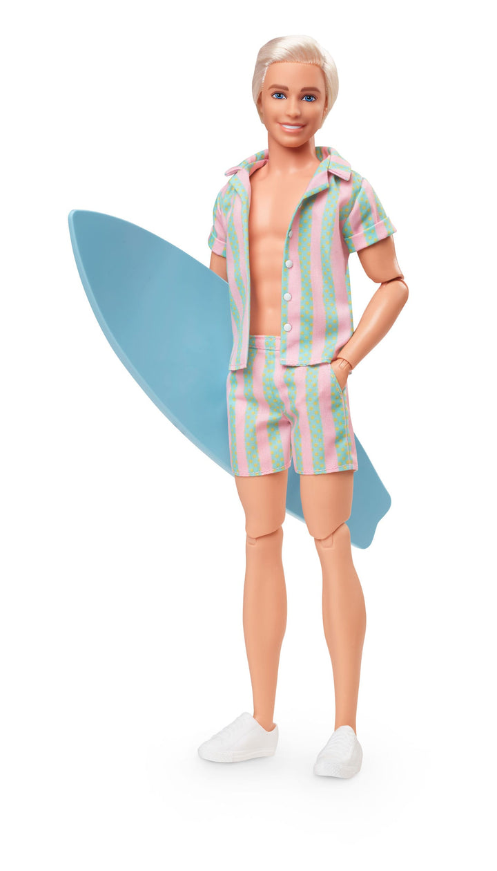 Barbie The Movie Ken Doll Wearing Pastel Striped Beach Matching Set - Infinity Collectables  - #tag1#