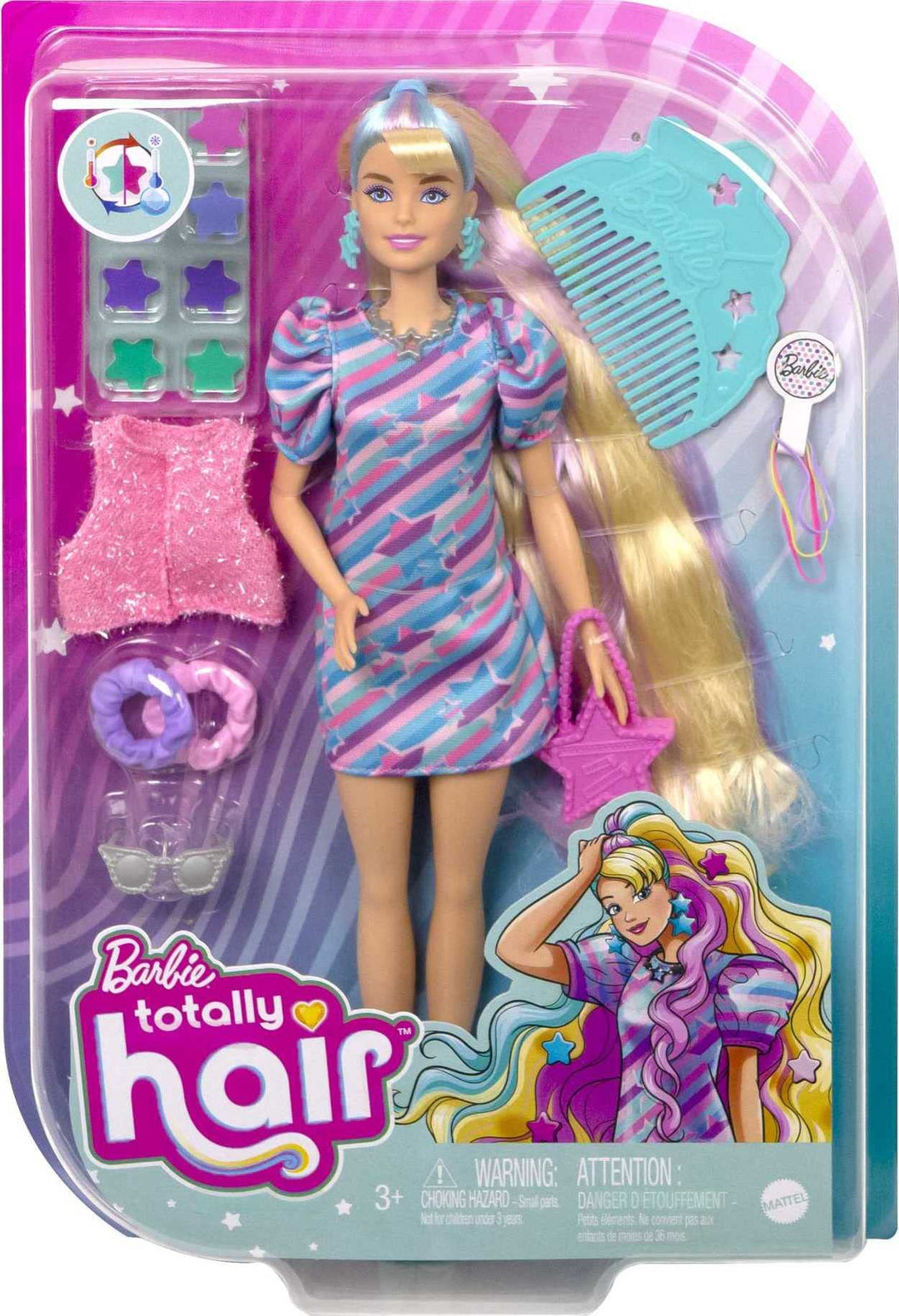 Barbie Totally Hair Doll & Accessories - Star Theme - Infinity Collectables  - #tag1#