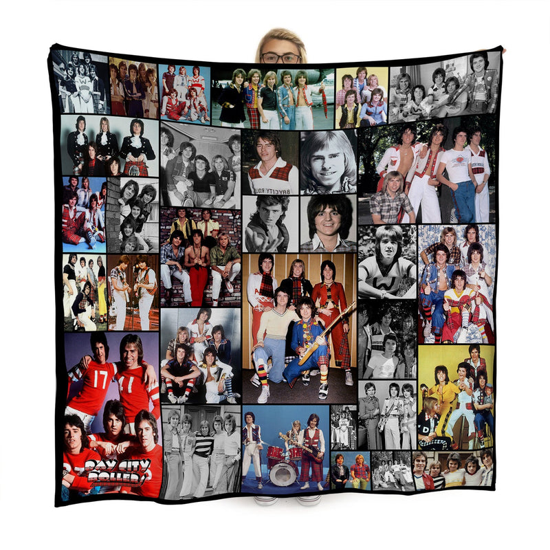 Bay City Rollers Montage Fleece Throw - Large Size 150cm x 150cm, alternate view