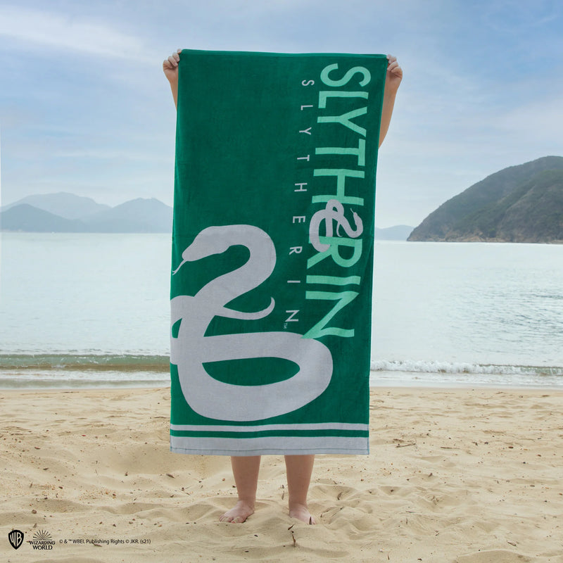 Harry Potter Slytherin Beach Towel, side angle