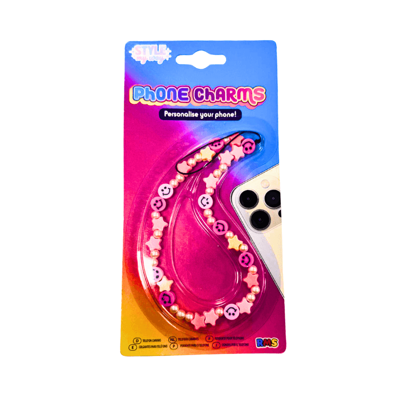 Beaded Phone Charm, side angle