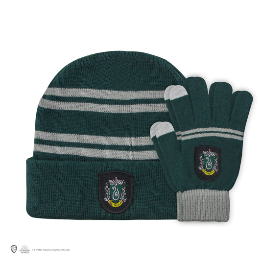 Harry Potter Kids Slytherin Gloves and Beanie Set