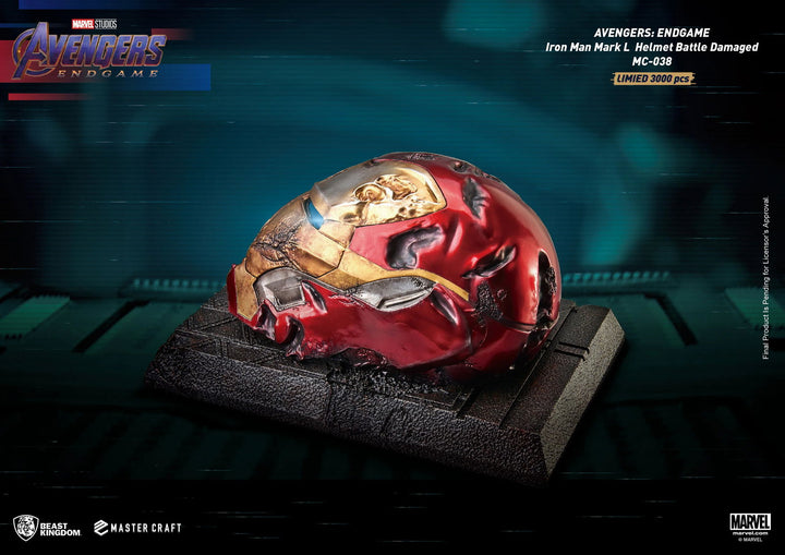 Beast Kingdom Avengers Endgame Master Craft Iron Man Mark-50 Battle Damaged Helmet Limited Edition Statue - Infinity Collectables  - #tag1#