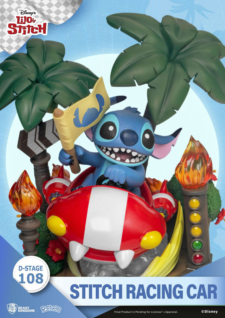 Beast Kingdom Lilo & Stitch D-Stage Diorama - Stitch Racing Car - Infinity Collectables  - #tag1#