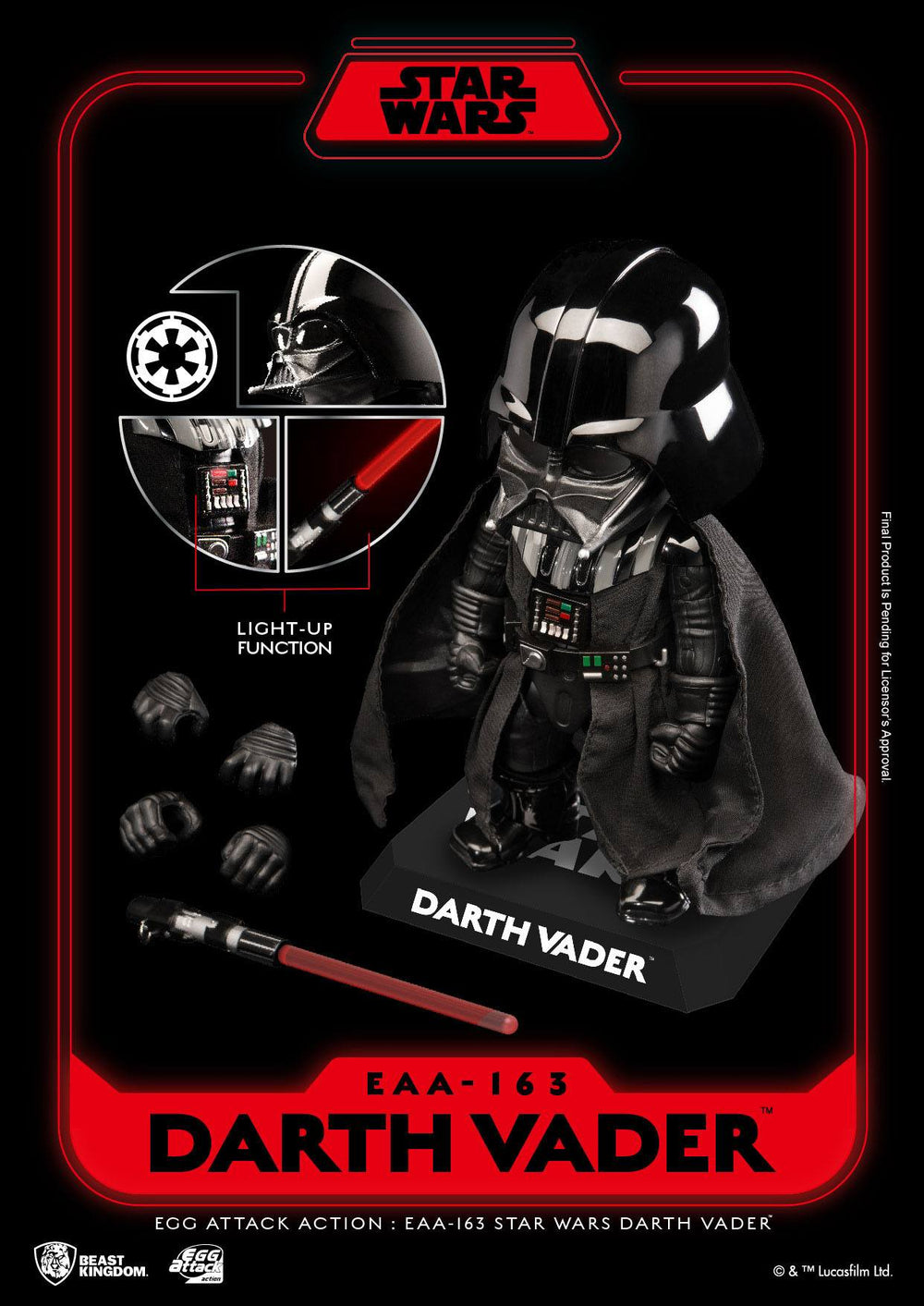 Beast Kingdom Star Wars Darth Vader Egg Attack Action Figure - Infinity Collectables  - #tag1#