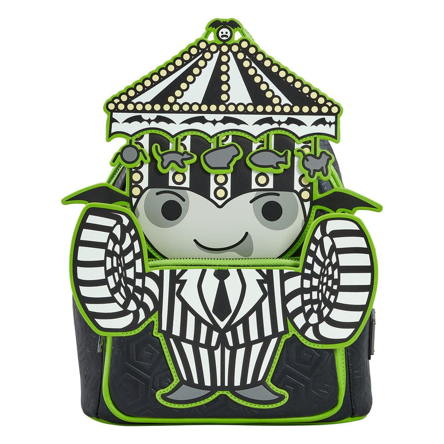 Beetlejuice Pinstripe Loungefly Mini Backpack Exclusive - Infinity Collectables  - #tag1#