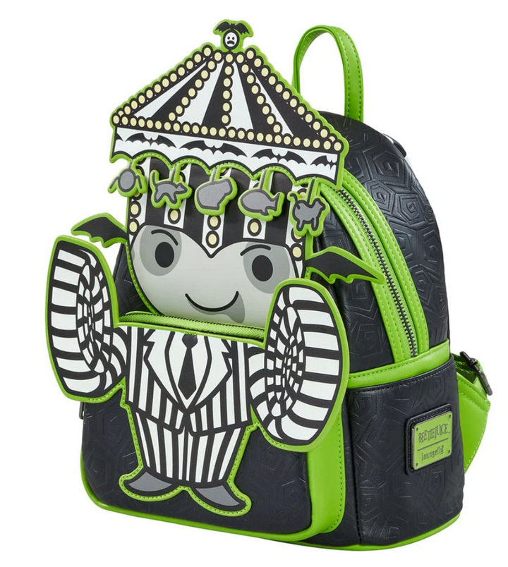 Beetlejuice Pinstripe Loungefly Mini Backpack Exclusive - Infinity Collectables  - #tag1#